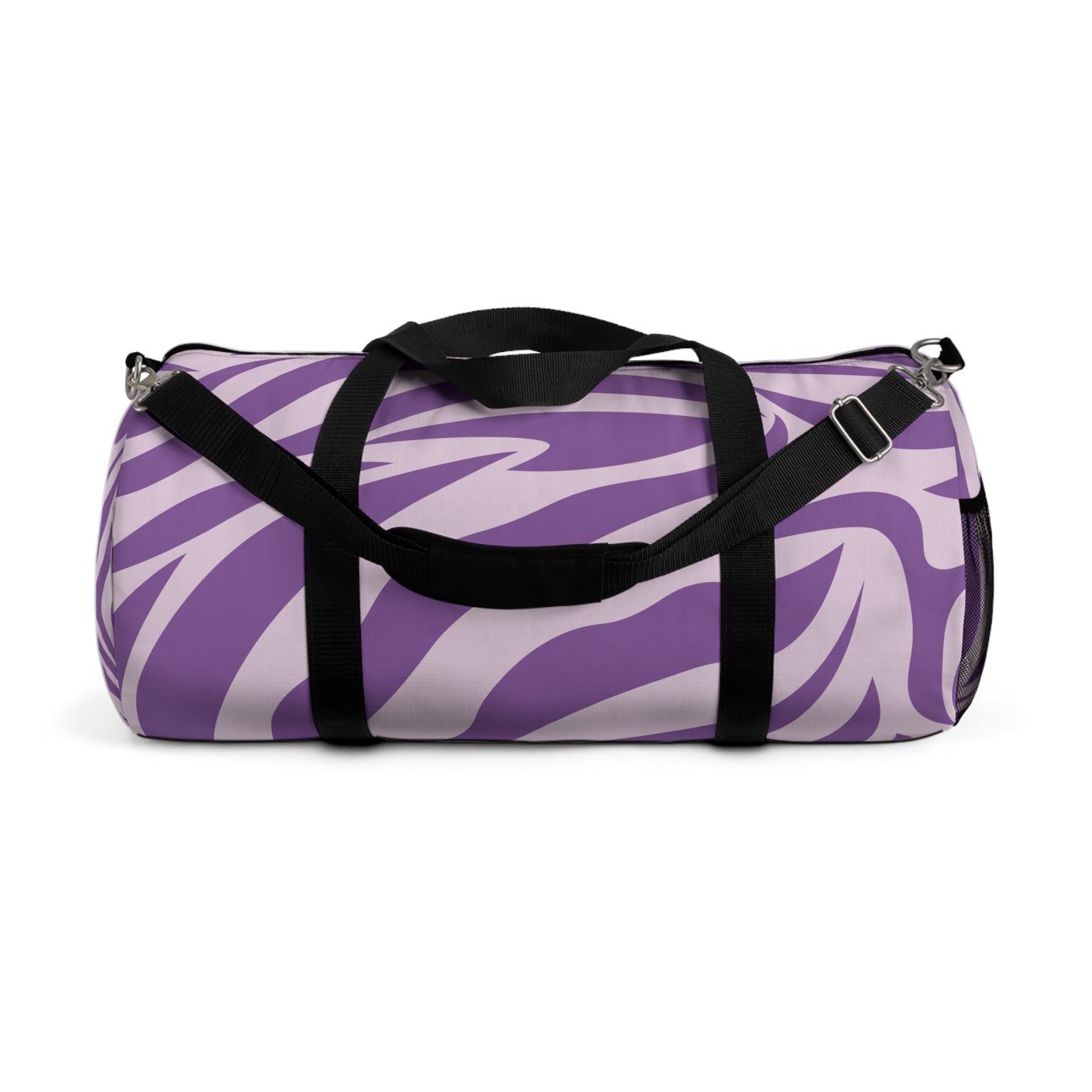 Stylish Purple Zebra Print Duffel Bag