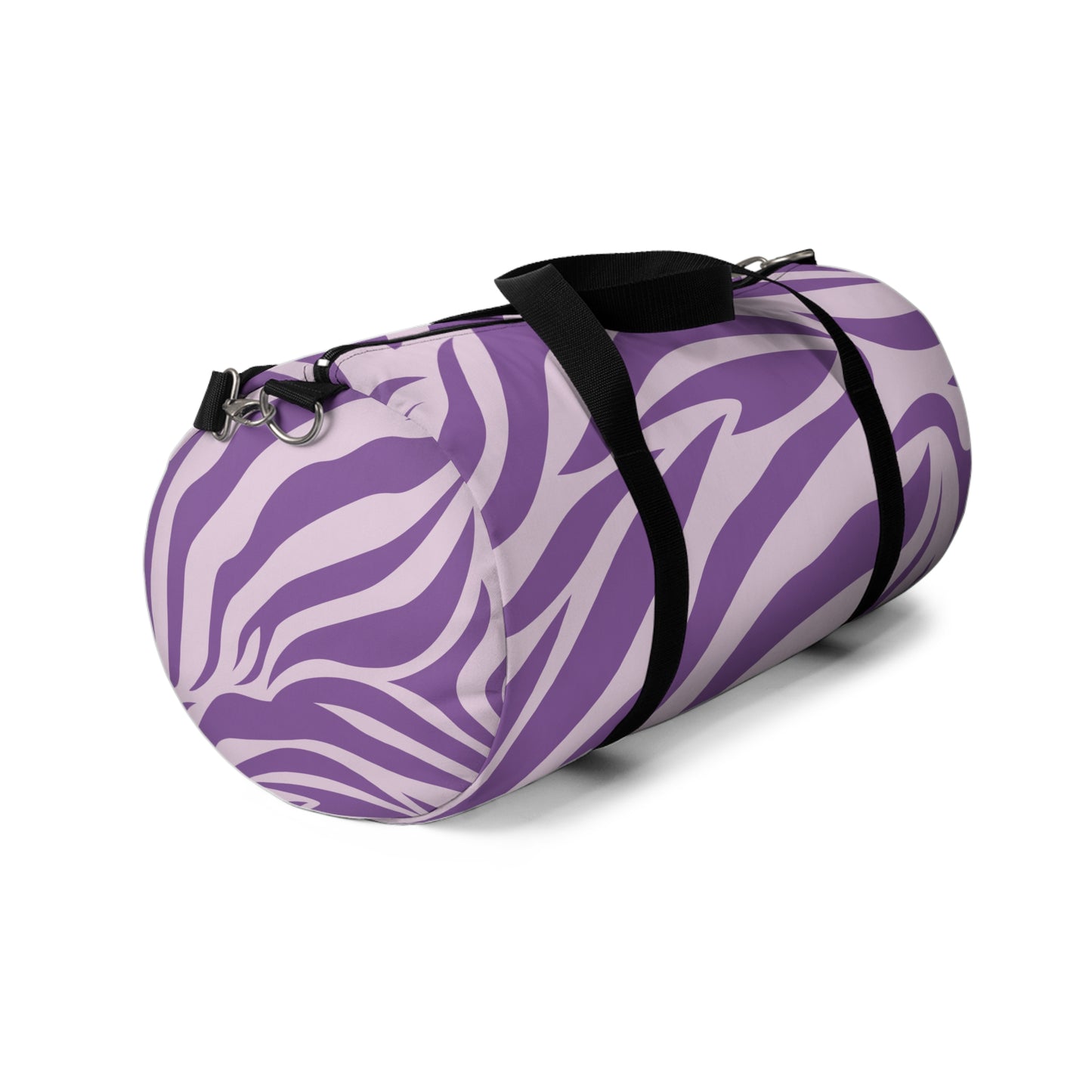 Stylish Purple Zebra Print Duffel Bag