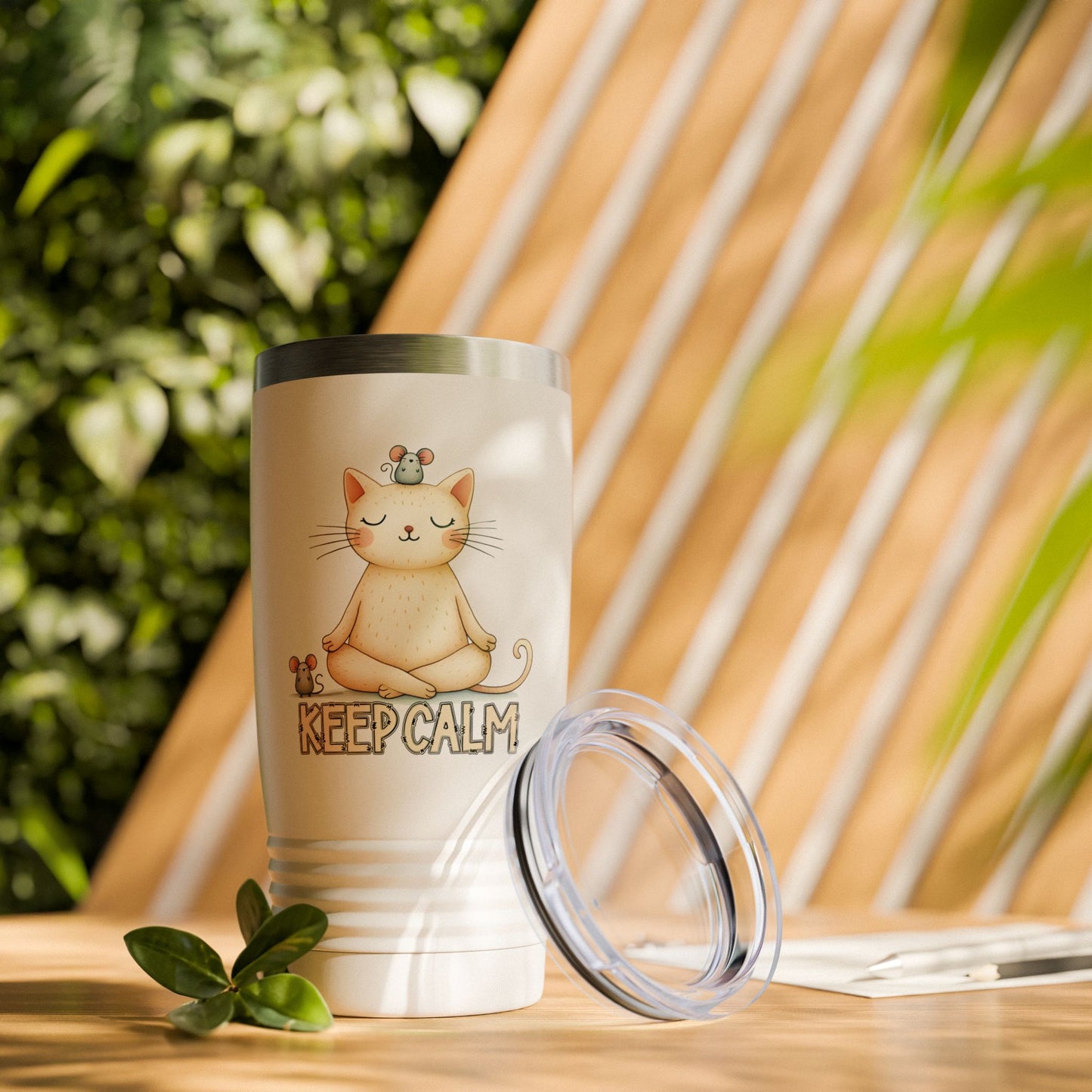 Keep Calm Cat Tumbler