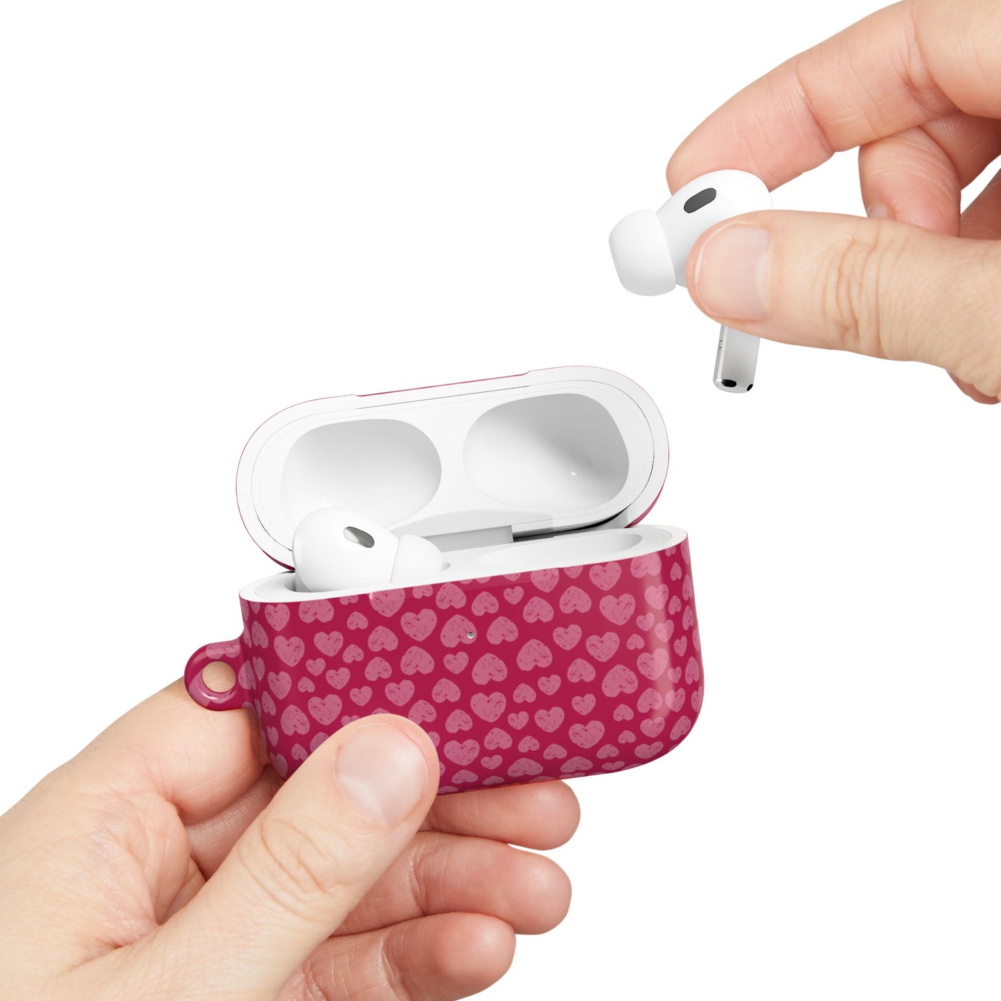 Cute Heart Pattern AirPod Case