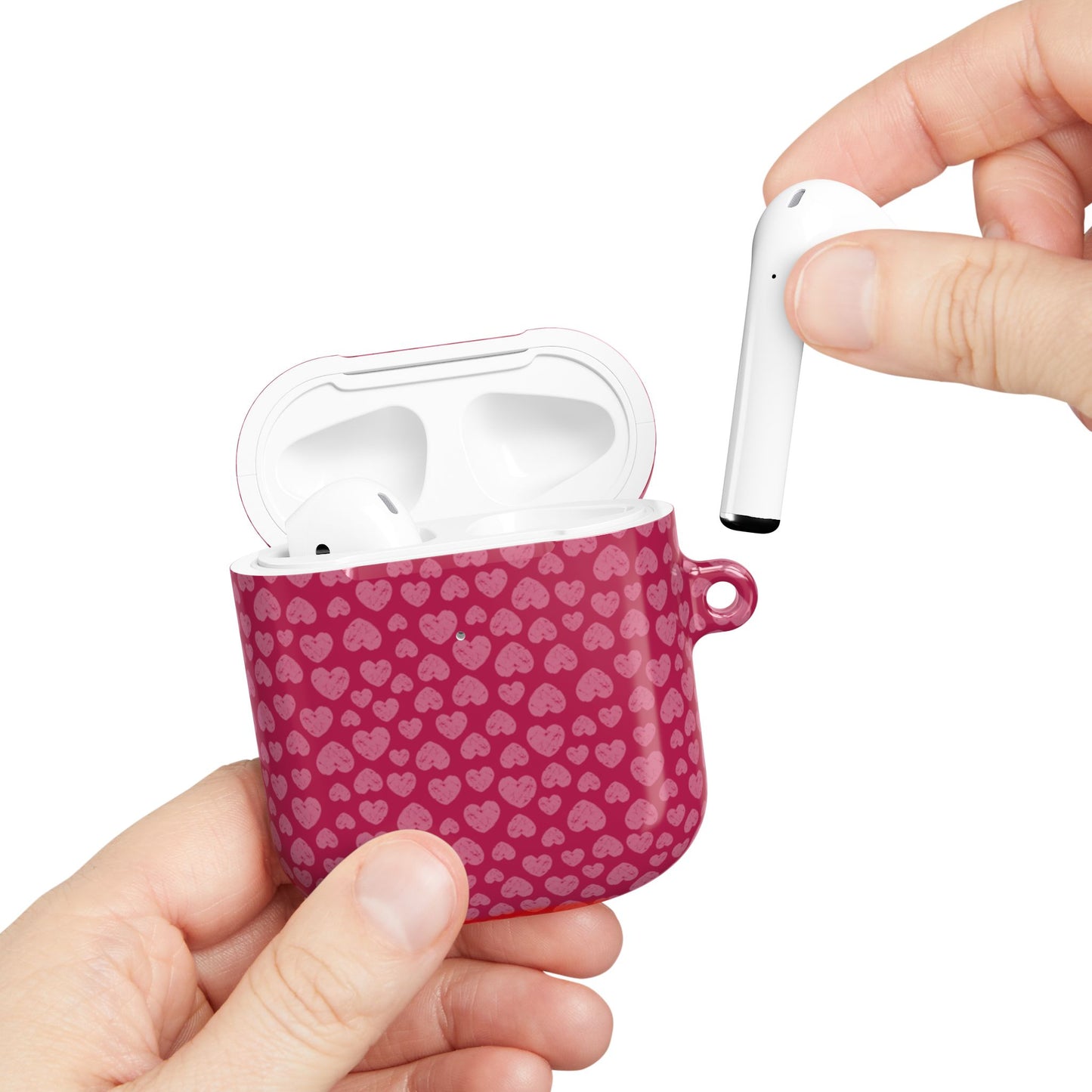 Cute Heart Pattern AirPod Case