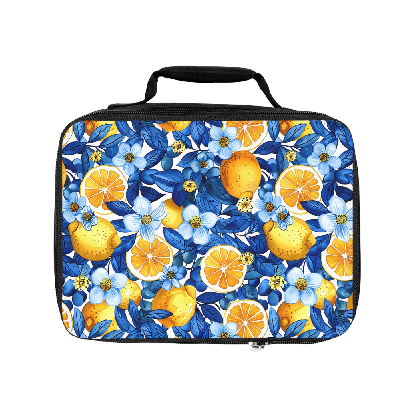 Lemon Floral Insulated Lunch Bag