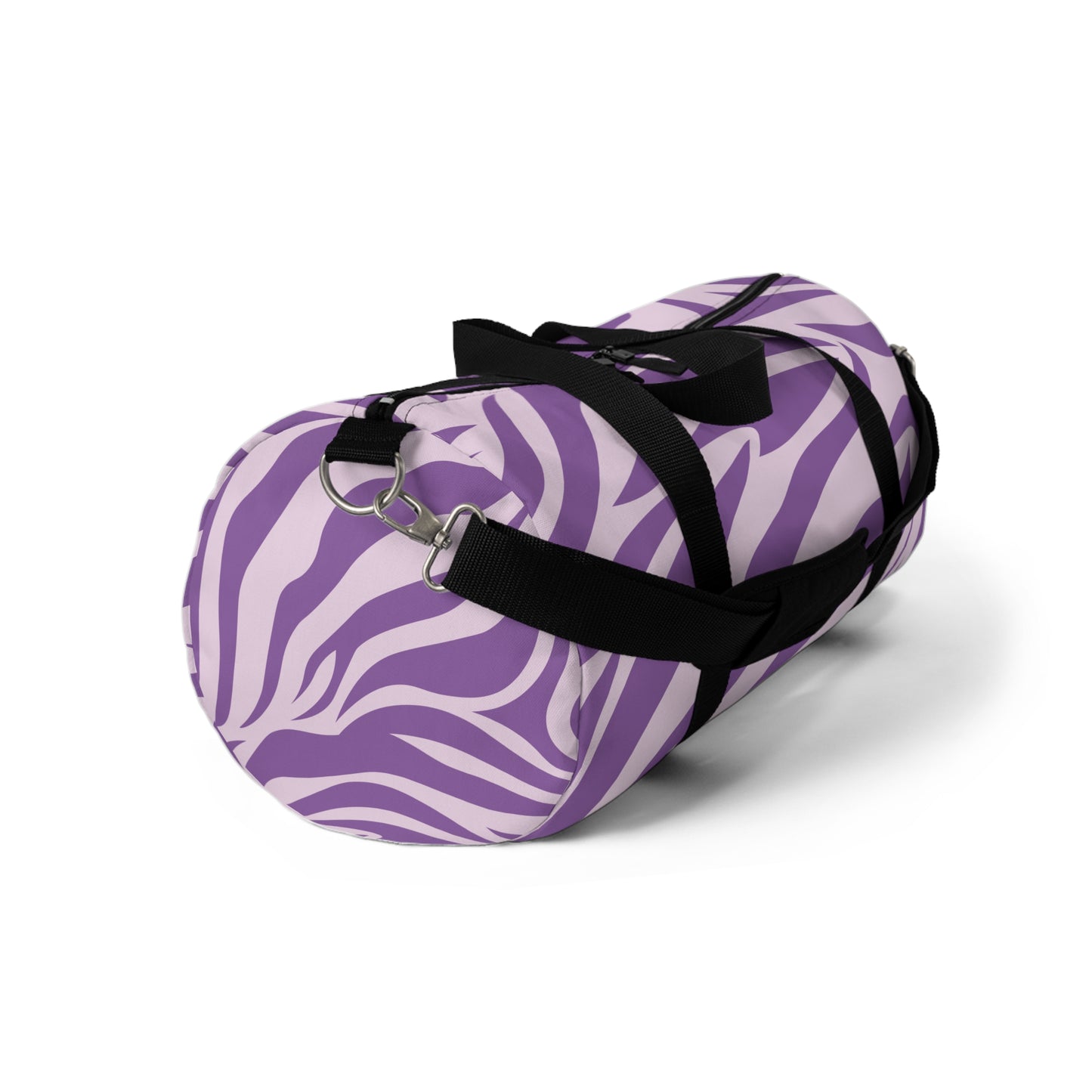 Stylish Purple Zebra Print Duffel Bag