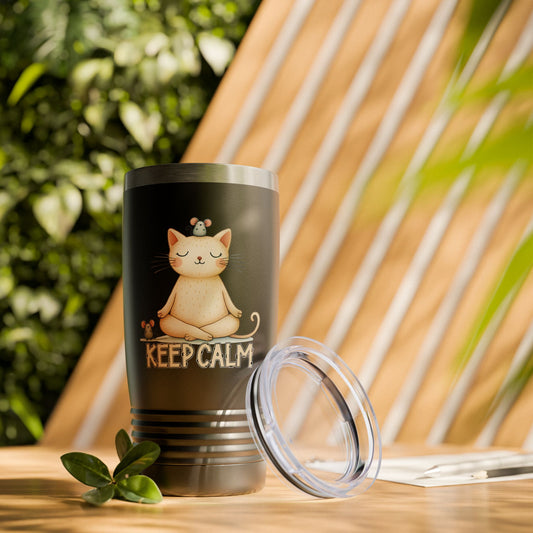 Keep Calm Cat Tumbler
