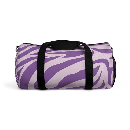 Stylish Purple Zebra Print Duffel Bag
